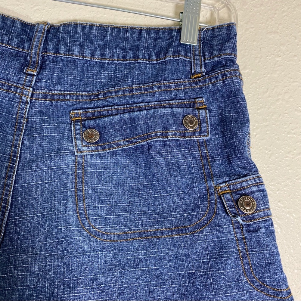 Arizona Jean Shorts 10.5 Plus size girls denim shorts pockets Barbiecore shorts - Picture 3 of 5